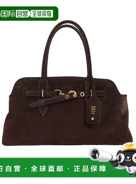 香港直邮Miu Miu Aventure 绒面革包 5BG3102CSSVOOO单肩包托特包