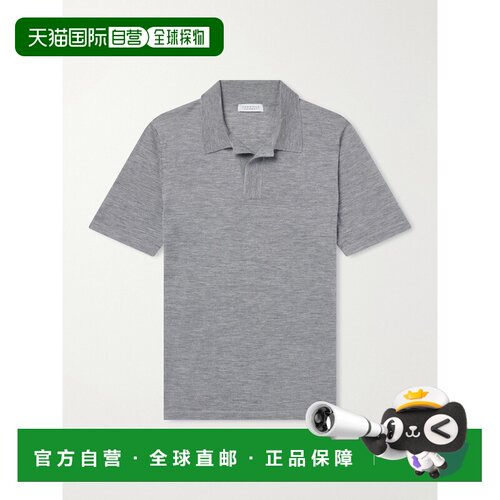 香港直邮Gabriela Hearst 男士 Stendhal 羊绒真丝混纺Polo衫 X00