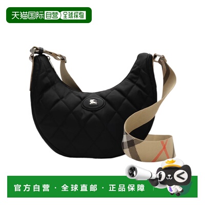 香港直邮BURBERRY 男士斜挎包 81241691 CO 黑色 大号 Horseshoe