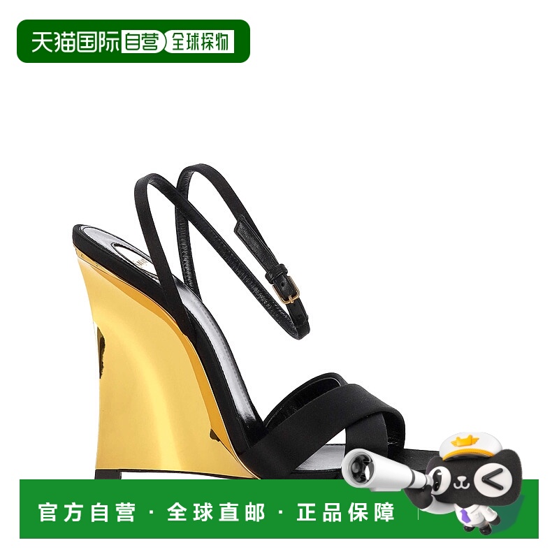 1h可退 欧洲直邮saint laurent 女士 凉鞋高跟坡跟