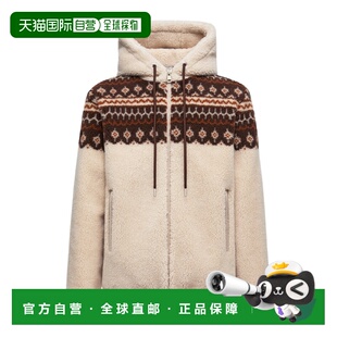 香港直邮Moncler K20918G0006489B7O 几何提花羊毛混纺连帽卫衣