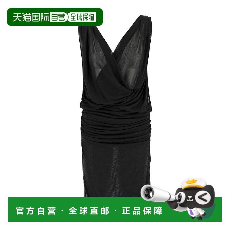 香港直邮Saint Laurent V 领迷你连衣裙 779418Y096Q