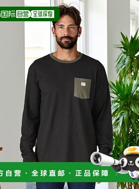 自营欧洲直邮PATAGONIA 男士长袖Shop Sticker口袋Responsibili-T