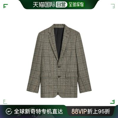 香港直邮Celine 格纹长袖羊毛西装外套 2V61P785V.