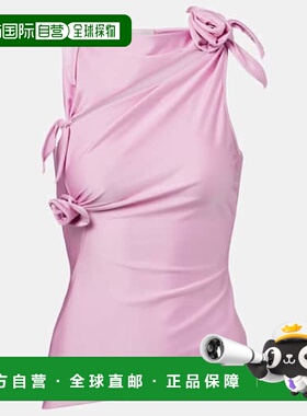 1h可退 香港直邮Coperni 女士 Flowe 不对称上衣 pink粉色 舒适时