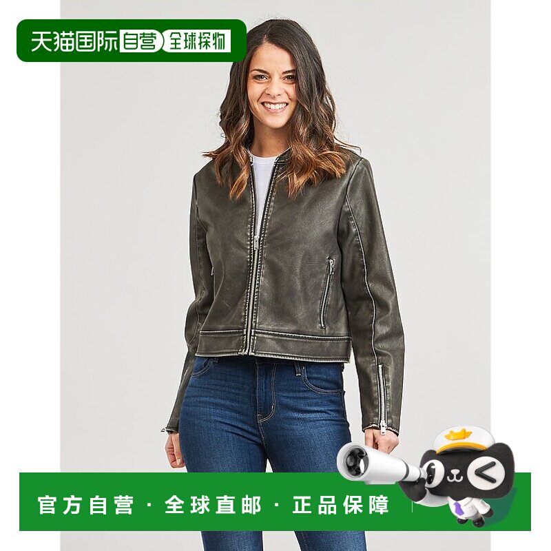 欧洲直邮Only 女士 ONLMINDY 皮衣/合成革皮衣 黑色长袖