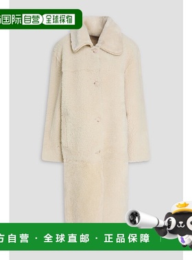 1h可退 香港直邮Sandro 女士 毛羊皮大衣 SFPOU00664ECRU