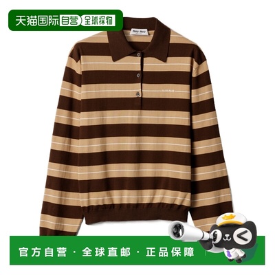 1h可退 香港直邮miu miu/缪缪 棉质Polo衫 Women crov