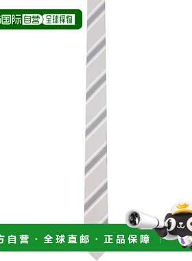 香港直邮Thom Browne 汤姆 布朗 男士 灰色 Outlined Repp Stripe