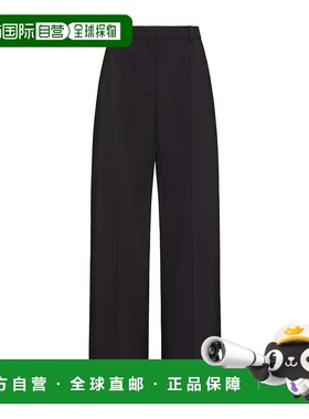 香港直邮Valentino 腰带环休闲裤直筒裤 5B0RB62088J华伦天奴羊毛