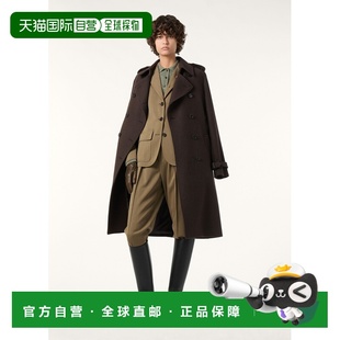 自营欧洲直邮Loro Piana 女士棕绿色初剪羊毛休闲裤