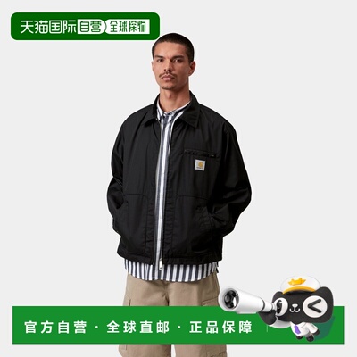 自营欧洲直邮Carhartt WIP Postal男士黑色聚酯纤维棉质轻量夹克