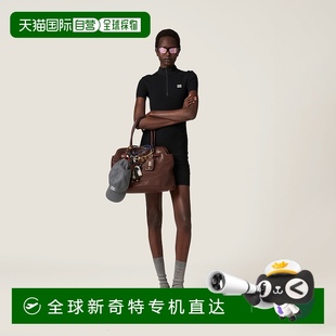 粘胶高领连衣裙针织 欧洲直邮MIU MIU 2025新品 短款