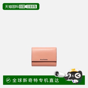 Studios 欧洲直邮Acne FW25女士粉色小牛皮钱包