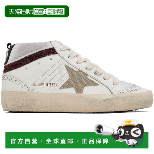 香港直邮GOLDEN GOOSE 女士 独家发售白色 Mid Star 运动鞋 GWF00