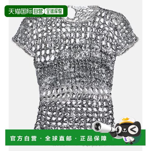 香港直邮Acne Studios 艾克妮 女士 金属感钩花T恤