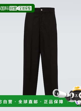 1h可退 香港直邮Lemaire 男士 barrel-leg 中腰牛仔裤 black黑色