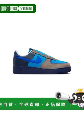 自营欧洲直邮Nike耐克 x THE STASH联名系列蓝色皮革空军一号运动