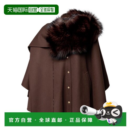 Louis Vuitton 毛领斗篷大衣 FWCO07PGY827 【付后1h可退】