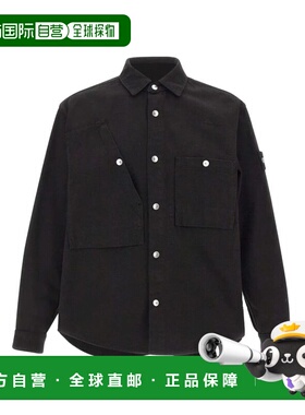 1h可退 香港直邮Stone Island 石头岛 男士 標誌貼片長袖襯衫 K2S