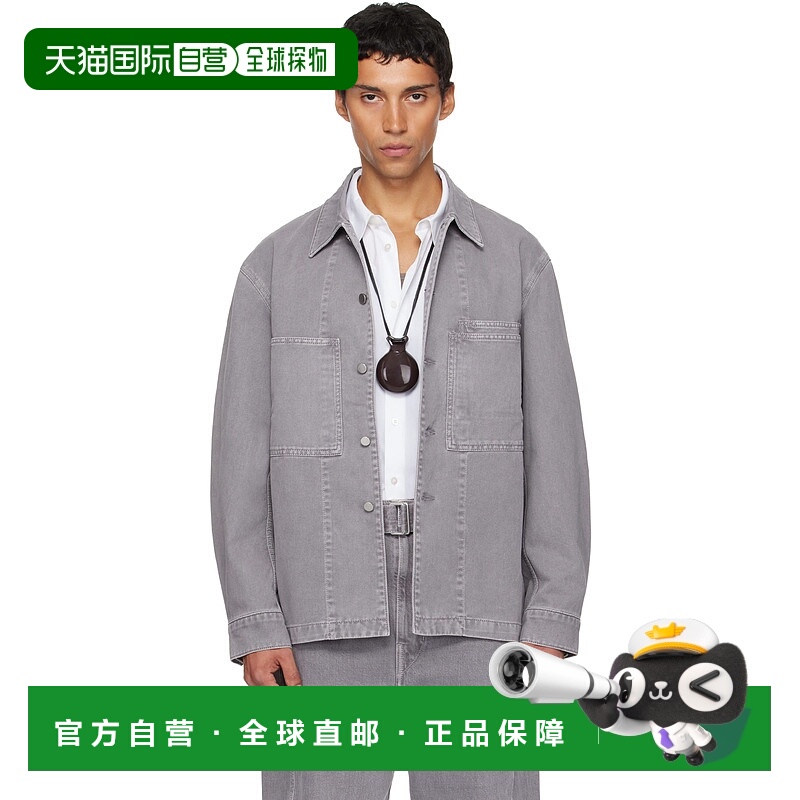 1h可退 香港直邮Lemaire 男士 灰色 Workwear 牛仔夹克 OV1024LD1