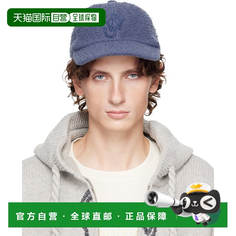 1h可退 香港直邮J.W. Anderson 男士 海军蓝棒球帽 AC0409FA0468