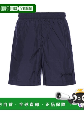 1h可退 香港直邮Givenchy 纪梵希 男士 海军蓝徽标刺绣泳裤 BMA01