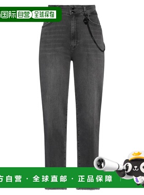 香港直邮moschino 爱莫斯奇诺 女士 牛仔长裤 black黑色 舒适时尚