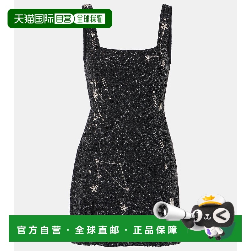 香港直邮Staud 女士 钉珠迷你连衣裙 black黑色 舒适时尚