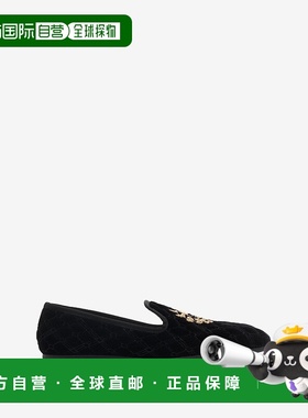 自营欧洲直邮Burberry博柏利 Estate系列女士黑色棉马术骑士徽标