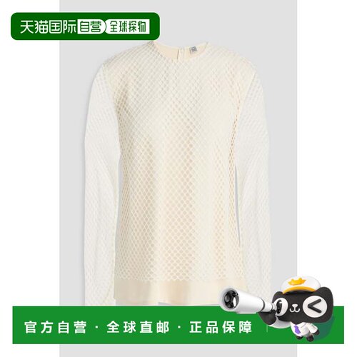 香港直邮toteme 女士 层叠感蕾丝上衣T恤 241WRT971FB0084007SNOW