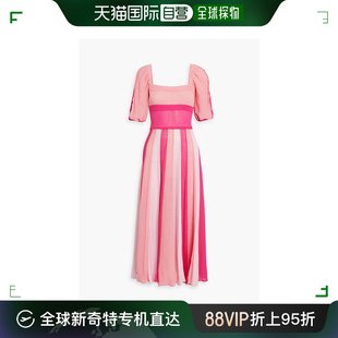 华伦天奴 香港直邮Red 红 女士 Valentino 荷叶边洞眼针织棉质中