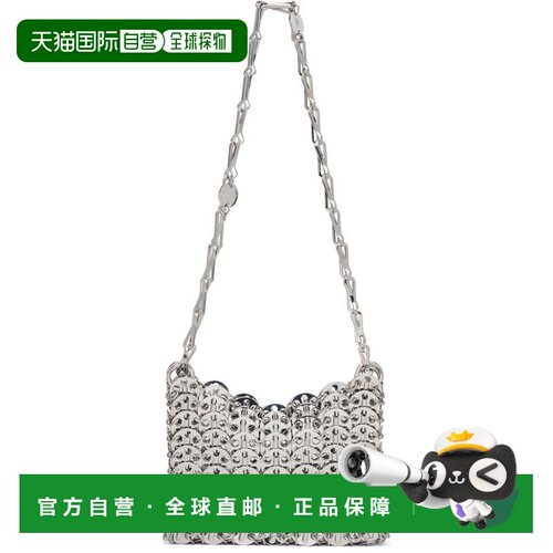 1h可退 香港直邮Rabanne 女士 银色 Iconic Nano 1969 单肩包 20P