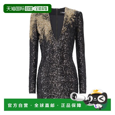 1h可退 Balmain 长袖连衣裙 GF0R8935PD46