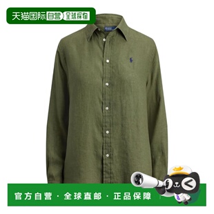 香港直邮Polo 衬衫 Ralph 小马长袖 211970730亚麻 Lauren 1h可退