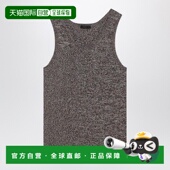 香港直邮Prada 蓝色 普拉达 1h可退 男士 罗纹图案背心上衣 棕色