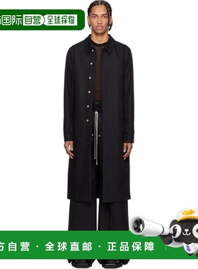 香港直邮rick owens 瑞克 欧文斯 男士 黑色 Temple Brad 大衣 RU