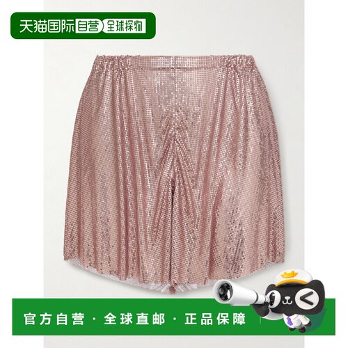1h可退 美国直邮Rabanne 女士 链甲迷你半身裙 25HIPA022MH0006