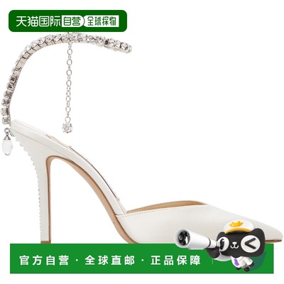 1h可退 香港直邮Jimmy Choo 周仰杰 女士 灰白色 Saeda 100 高跟
