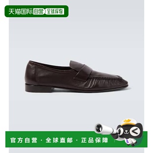 1h可退 香港直邮The Row 男士 柔软皮质乐福鞋 brown棕色 舒适时