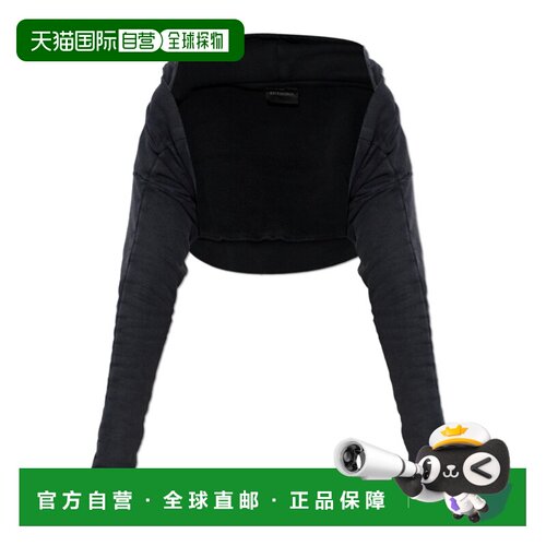 1h可退 Balenciaga 短款连帽卫衣 858128TTVN3巴黎世家帽衫连帽衫