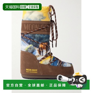 月亮靴 boot 女士 Guest 1h可退 山羊皮边印花雪 香港直邮moon