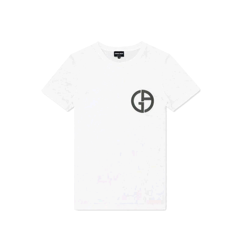 香港Armani徽标细节T恤