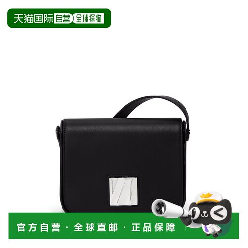 自营欧洲直邮Tumi途明 Olas女士黑色皮革拉链开合单肩包斜挎包