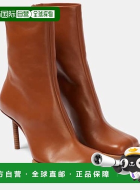 香港直邮Jacquemus 女士 LES BOTTINES ROND CARRE 皮质短靴女靴