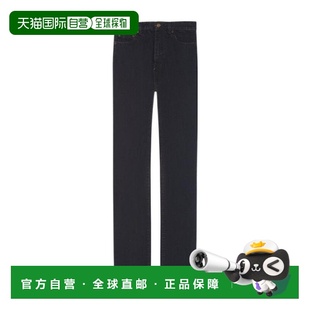 黑色石洗高腰牛仔裤 90年代风格 644332YL8 Laurent 香港直邮Saint
