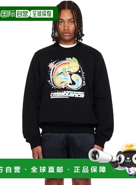 1h可退 香港直邮Casablanca 男士 黑色 Manga Tennis Ball 套头衫