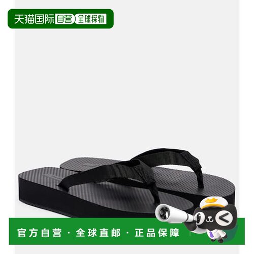 1h可退 香港直邮The Row 女士 沙色防水台人字拖 black黑色 舒适