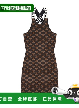 香港直邮Celine 徽标连衣裙 2AG05916T.