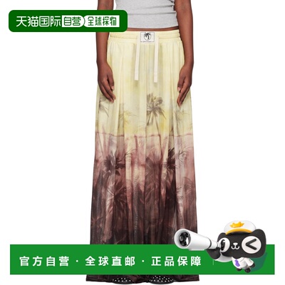 香港直邮Palm Angels 棕榈天使 女士 黄色 & 棕色 Sunset Palms M